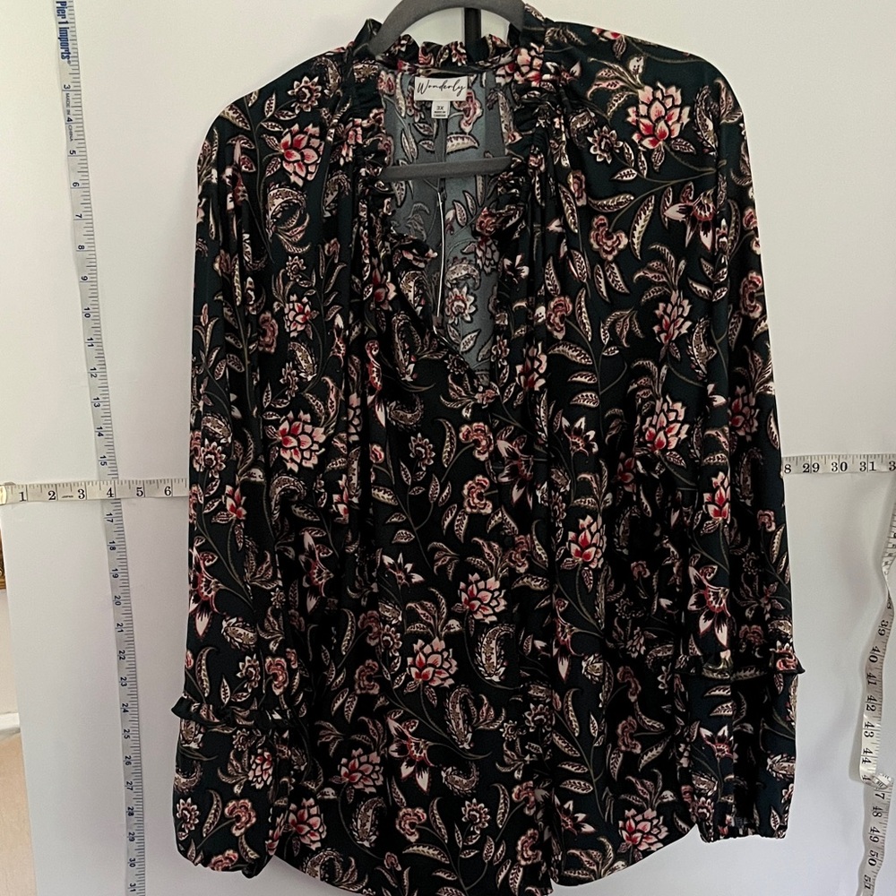 Wonderly Green Floral Blouse